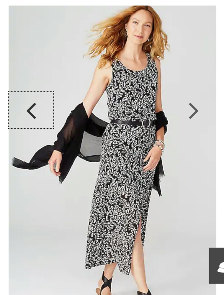 J jill black and white pattern skirt